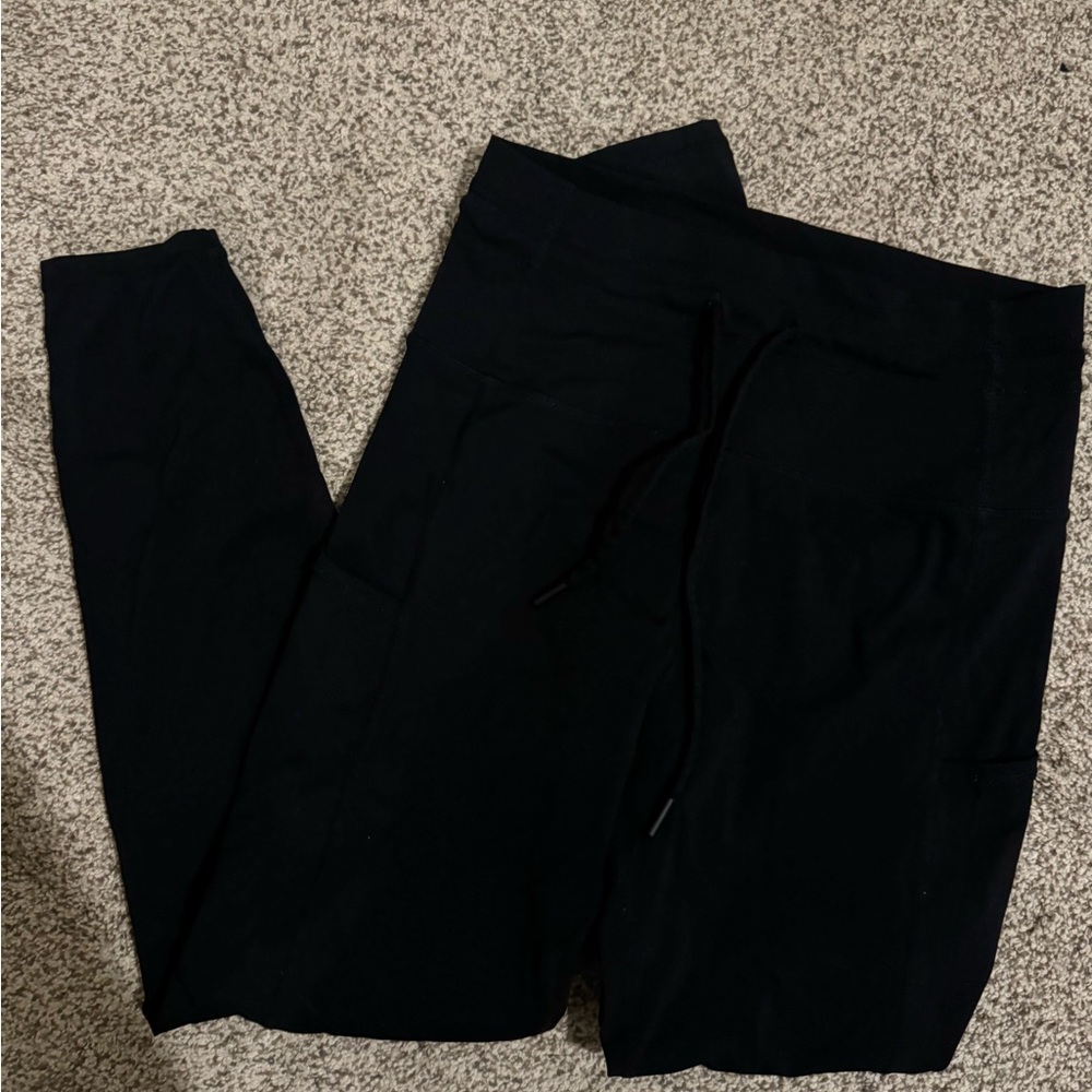Zyia Luxe Draw String Leggings Black